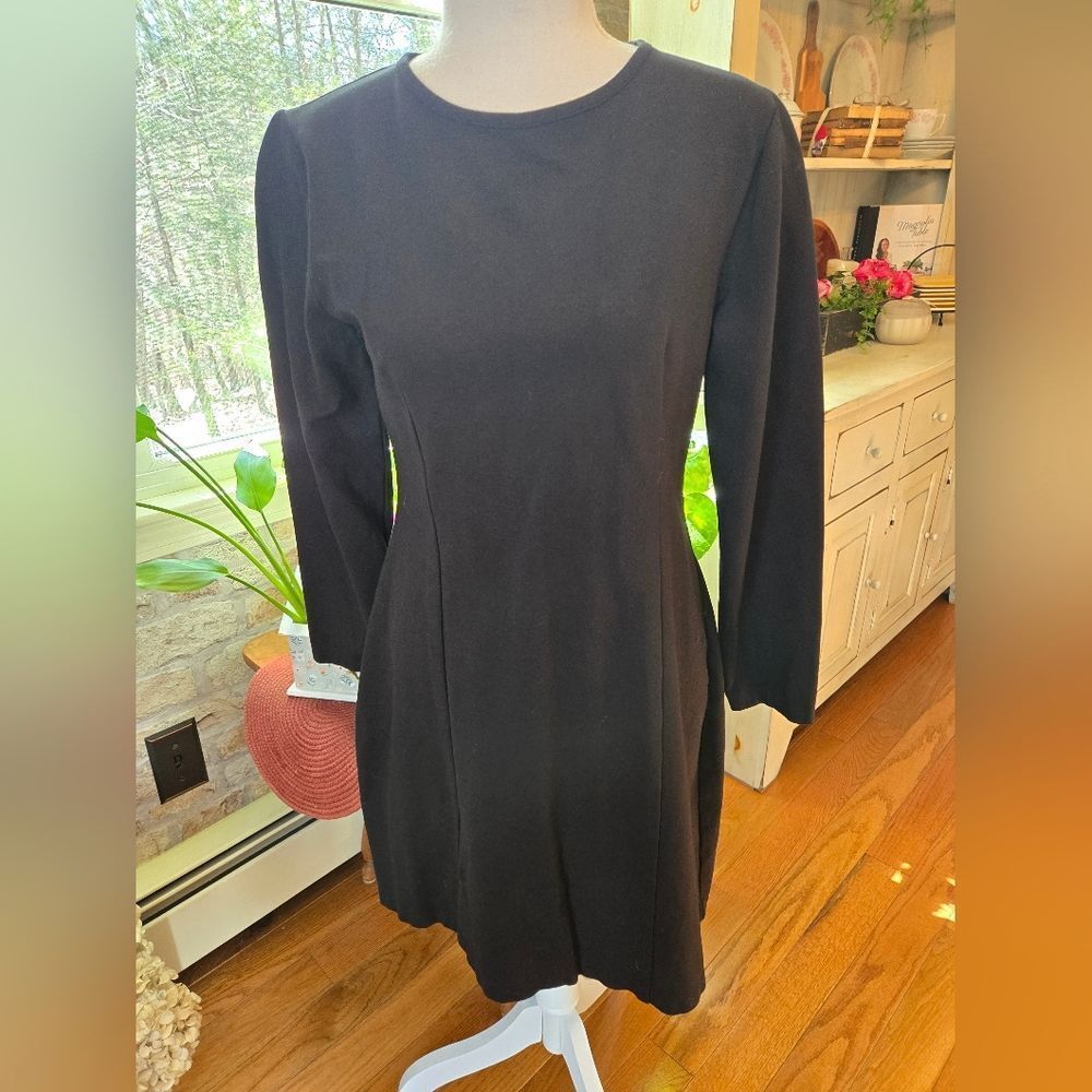 J. Crew Black Like Spandex Zipper Dress Hugging All Your Curves